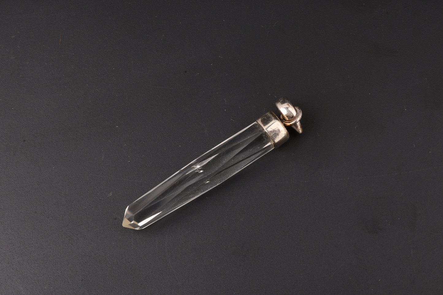 Clear Quartz Faceted Point Pendants
