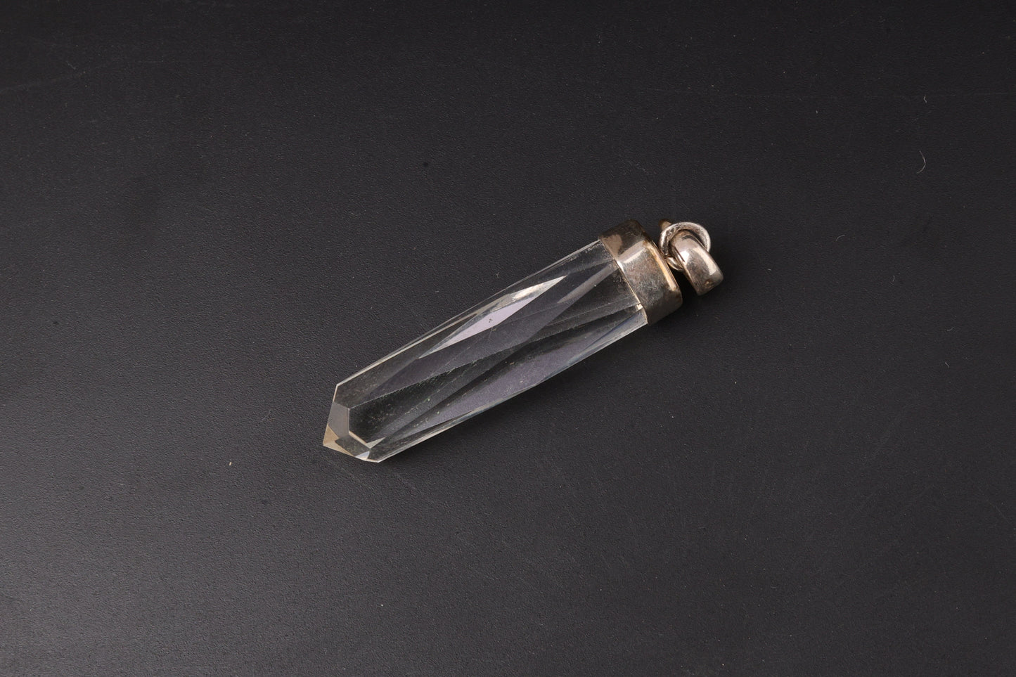 Clear Quartz Faceted Point Pendants