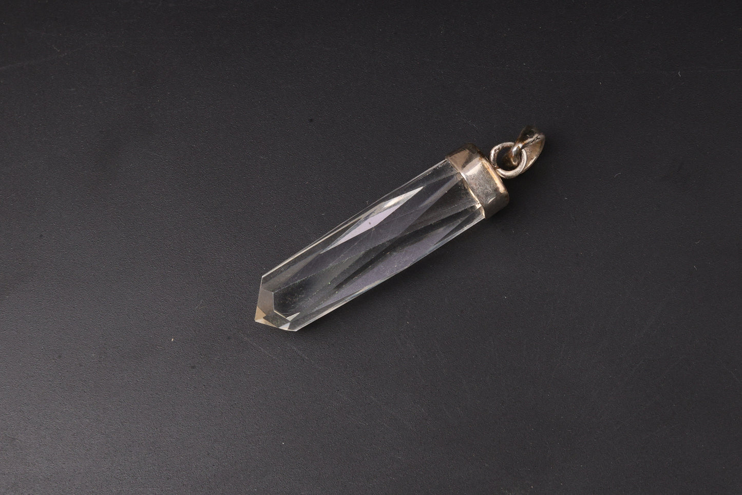 Clear Quartz Faceted Point Pendants