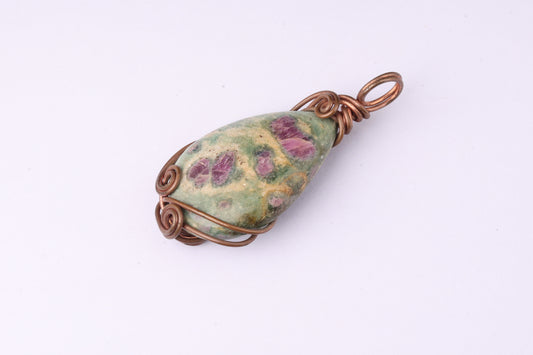 Ruby Fuchsite Wire Wrap Pendants