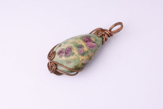 Ruby Fuchsite Wire Wrap Pendants