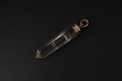 Clear Quartz Faceted Point Pendants