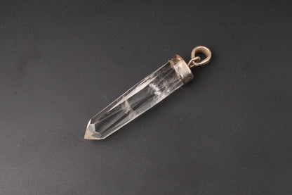Clear Quartz Faceted Point Pendants