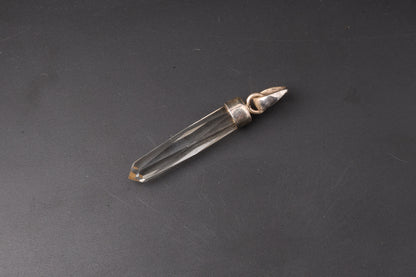 Clear Quartz Faceted Point Pendants