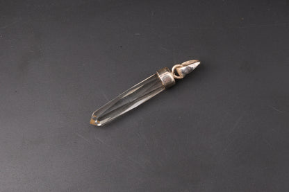 Clear Quartz Faceted Point Pendants