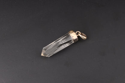Clear Quartz Faceted Point Pendants