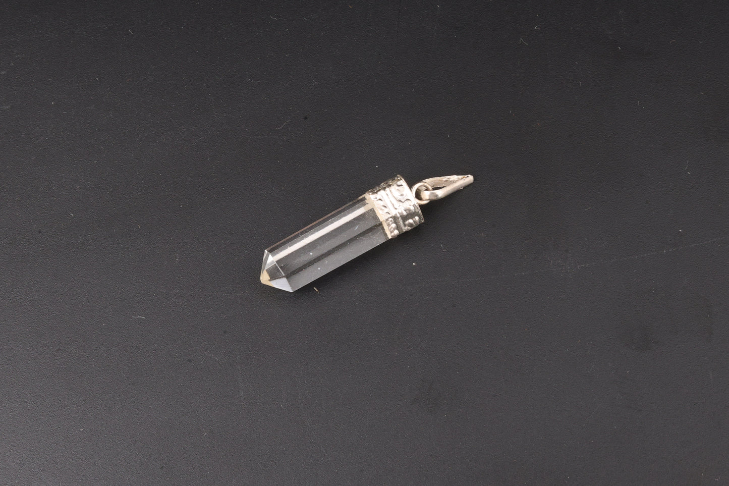Clear Quartz Faceted Point Pendants