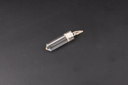 Clear Quartz Faceted Point Pendants