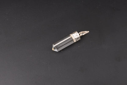Clear Quartz Faceted Point Pendants