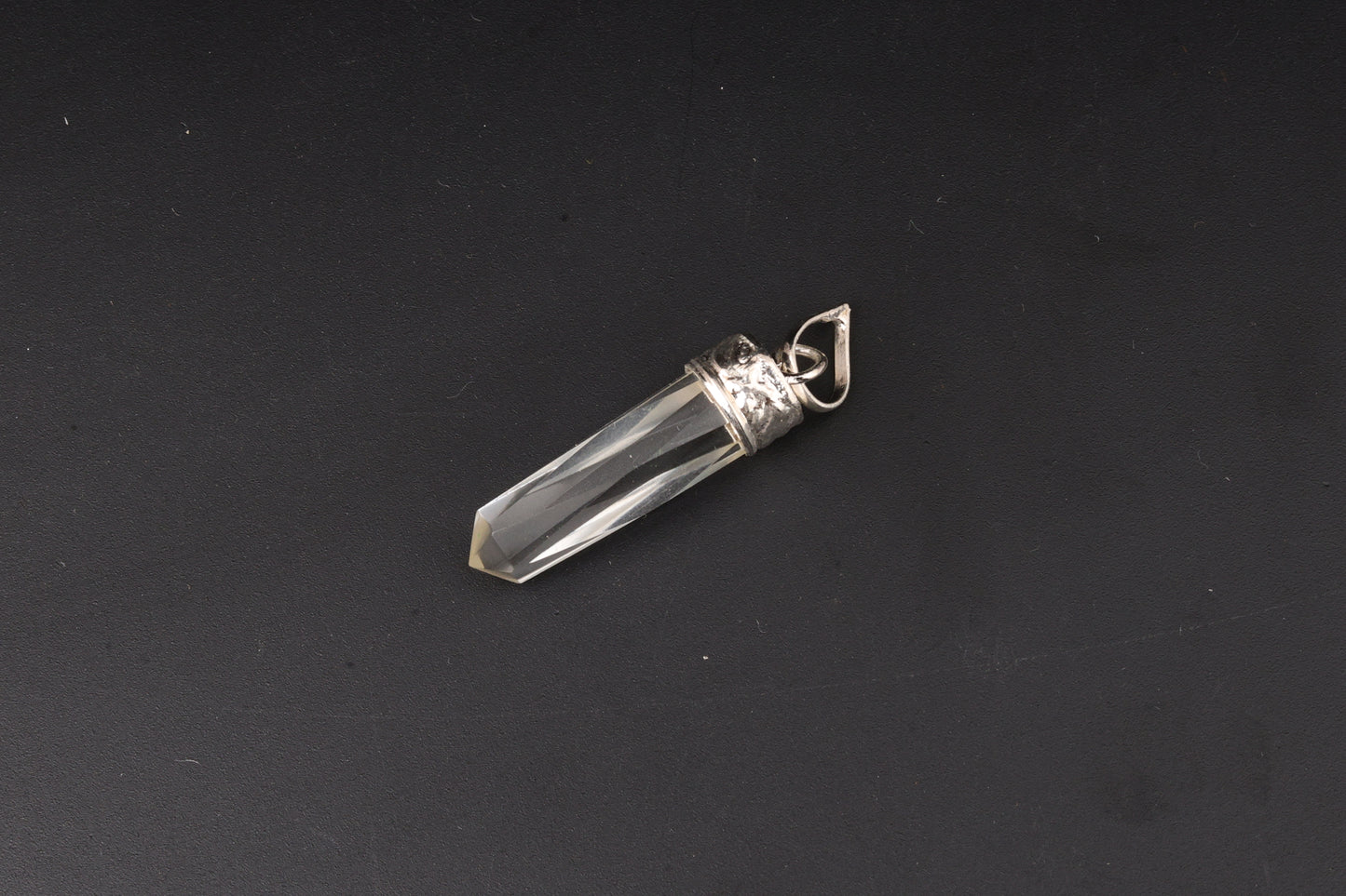 Clear Quartz Faceted Point Pendants
