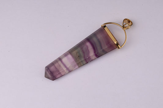 Rainbow Fluorite Point Pendants