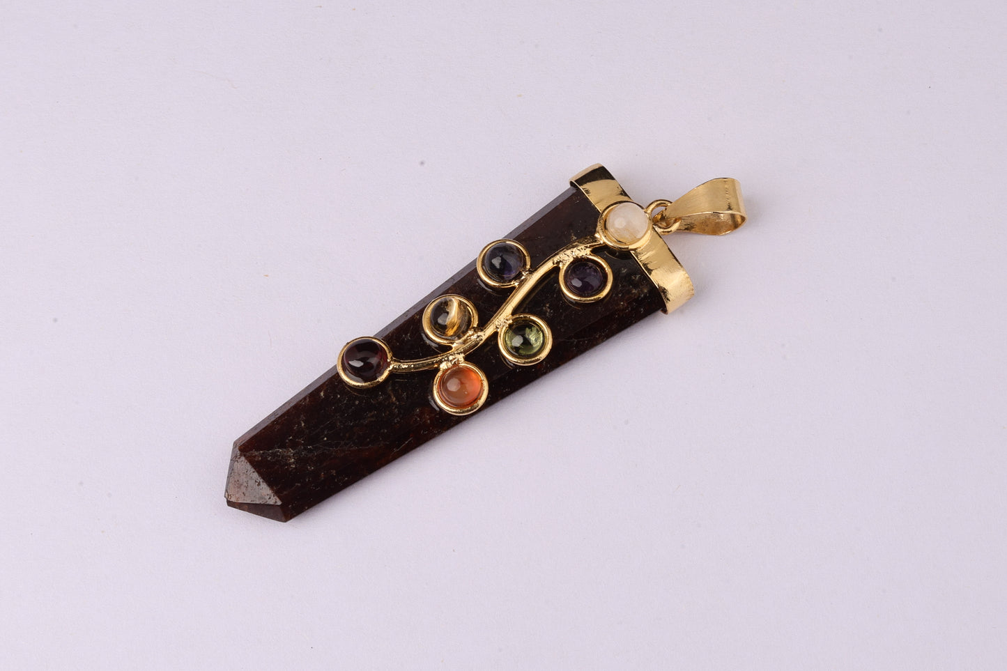 7 Chakra Fluorite Pendants 2
