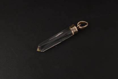 Clear Quartz Faceted Point Pendants