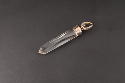 Clear Quartz Faceted Point Pendants