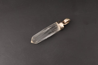 Clear Quartz Faceted Point Pendants