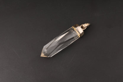 Clear Quartz Faceted Point Pendants