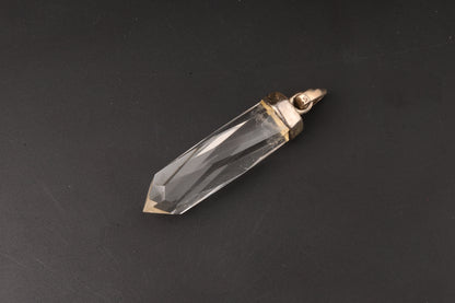 Clear Quartz Faceted Point Pendants
