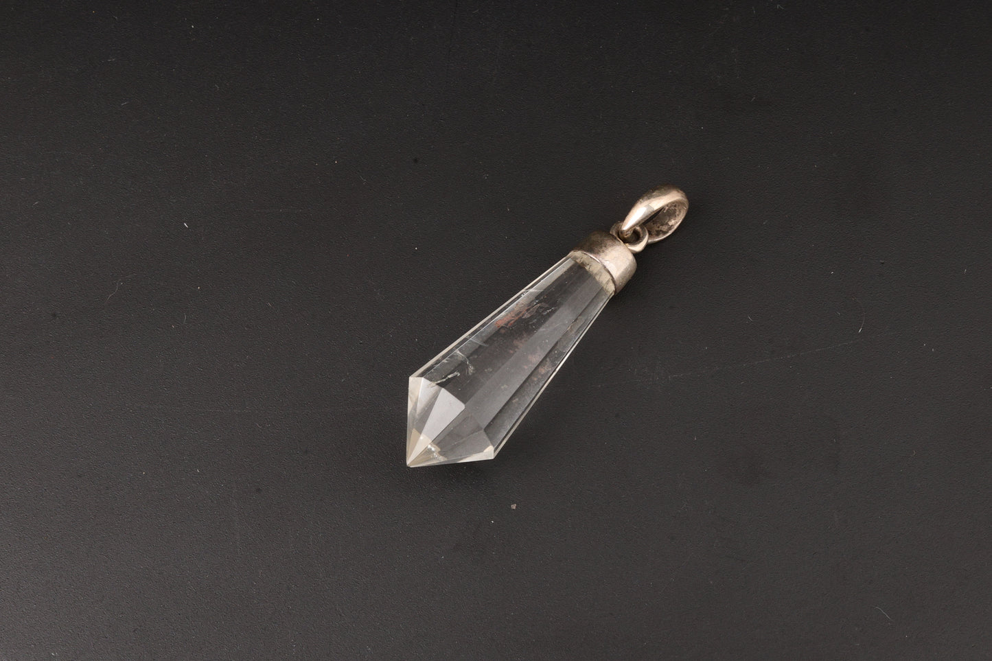 Clear Quartz Vogel Cut Pendants