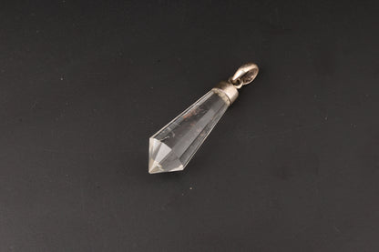 Clear Quartz Vogel Cut Pendants