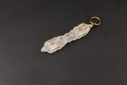 Clear Quartz Dorje Pendants