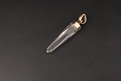 Clear Quartz Faceted Point Pendants