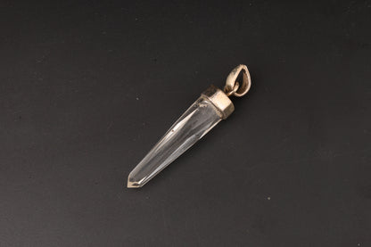 Clear Quartz Faceted Point Pendants