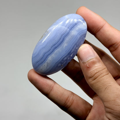 Blue Lace Agate Palmstone (1KG)