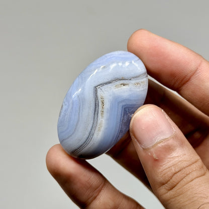 Blue Lace Agate Palmstone (1KG)