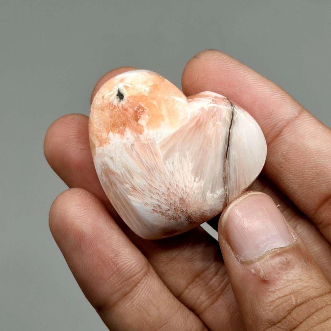 Pink Scolecite Hearts (1KG)