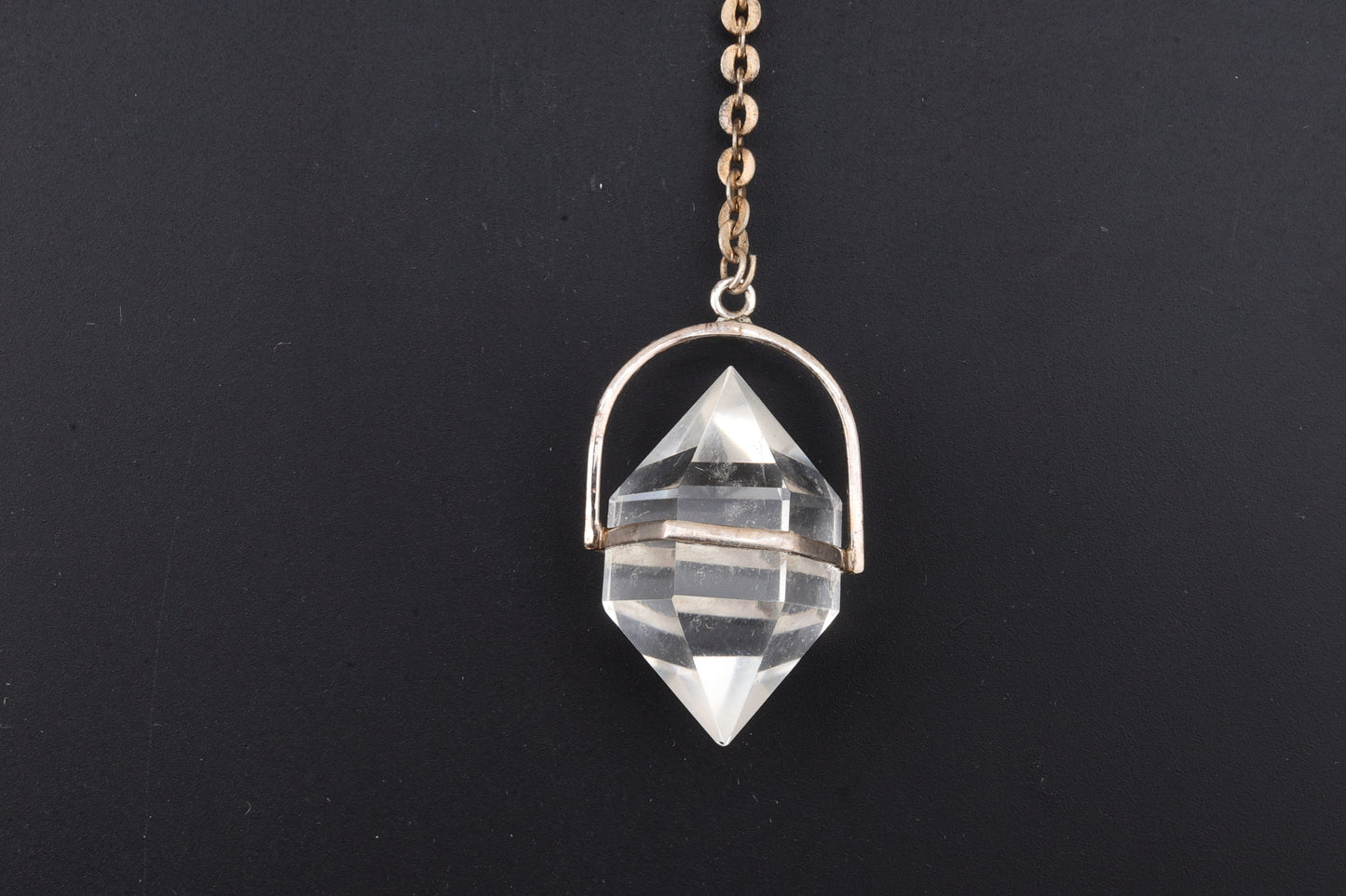 Clear Quartz Double Terminated Crystal Cage Pendants