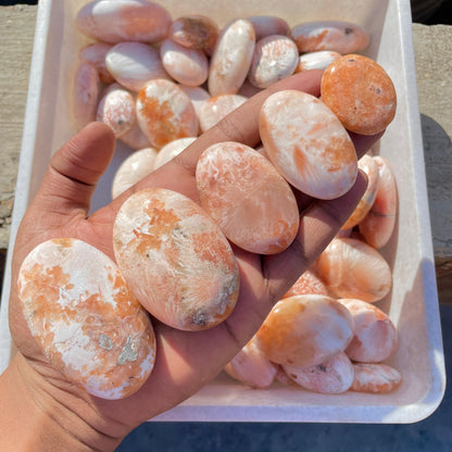 Pink Scolecite Palm Stones (1KG)