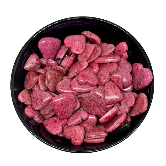 GEL Rhodonite Mini Hearts - 940 gm 117 pcs