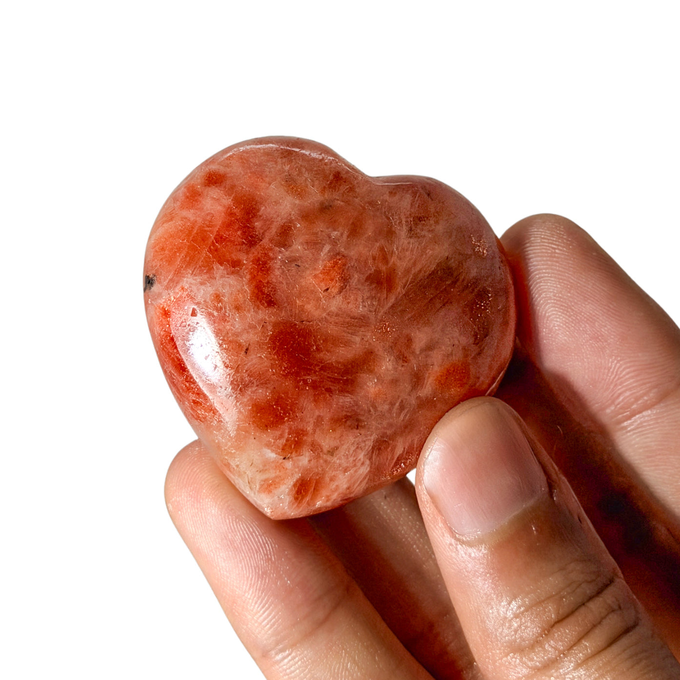 Sunstone Hearts (1KG) (AAA - Deep Red Schiller)