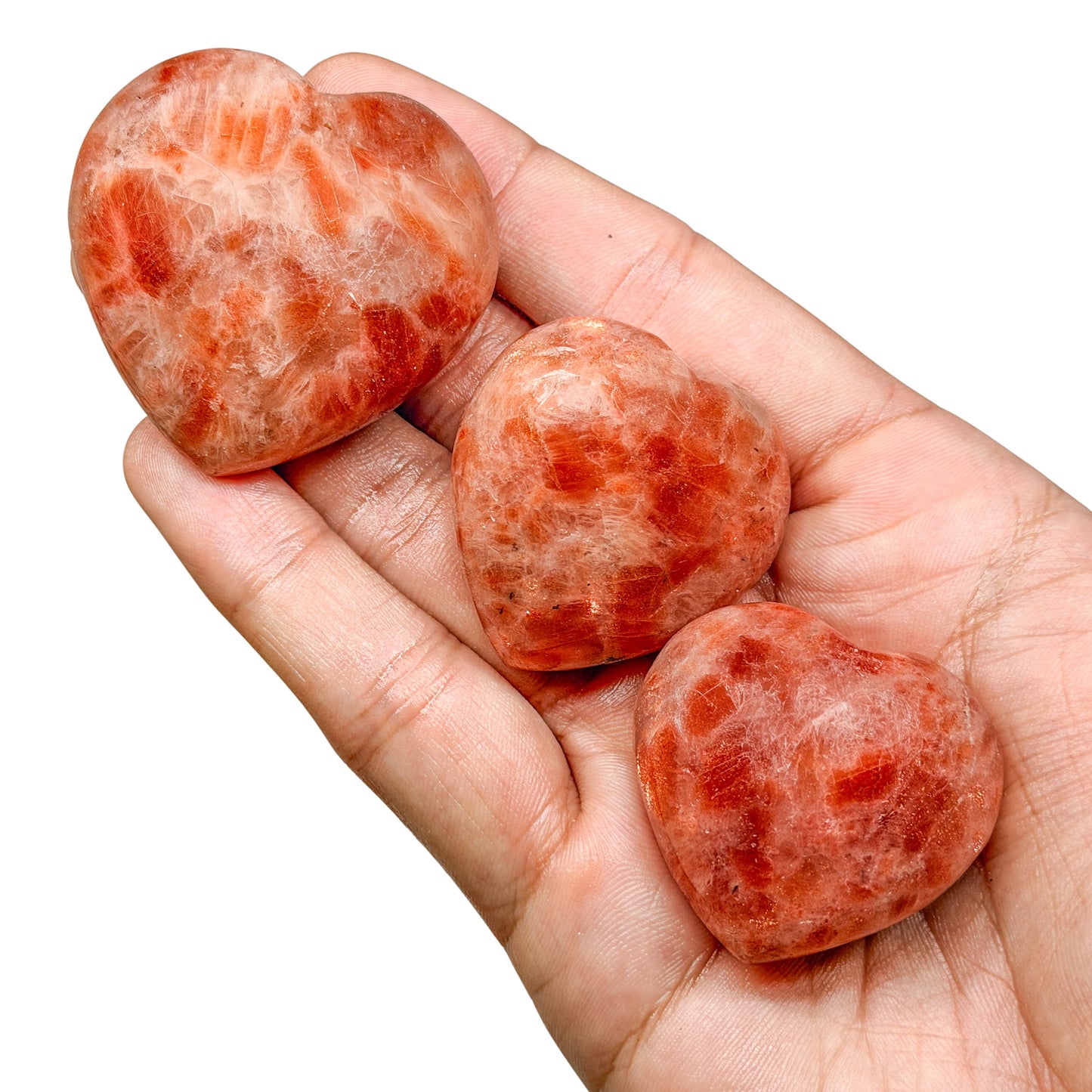 Sunstone Hearts (1KG) (AAA - Deep Red Schiller)