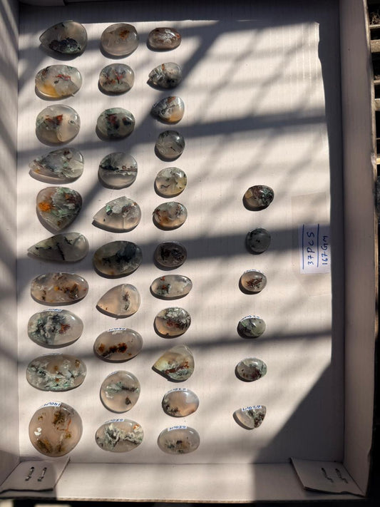 Aquadite Cabochons - 37pcs, 167g