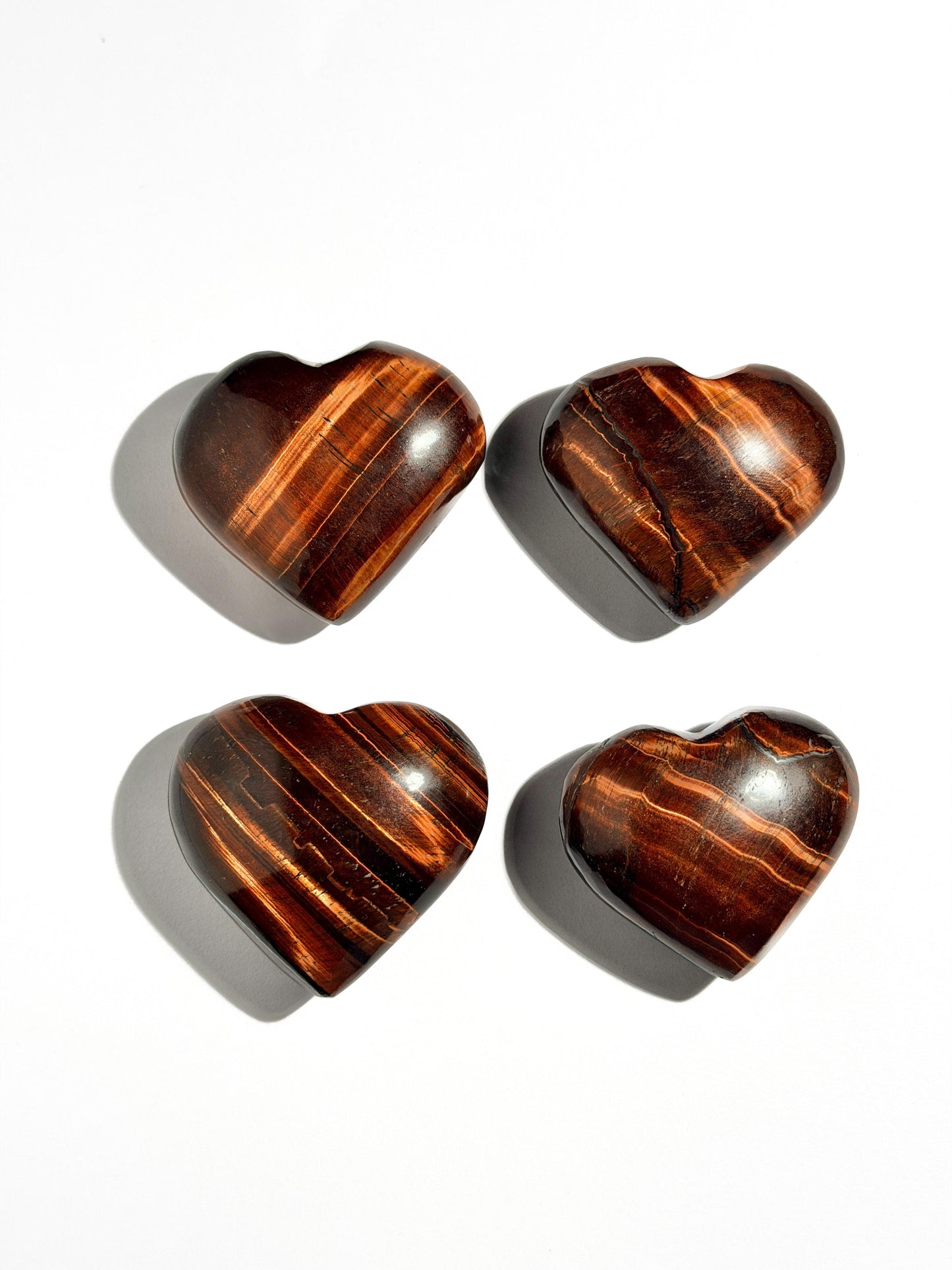 Red Tigers Eye Hearts  (1KG)