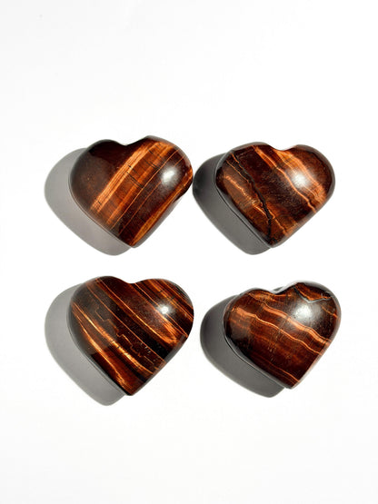 Red Tigers Eye Hearts  (1KG)