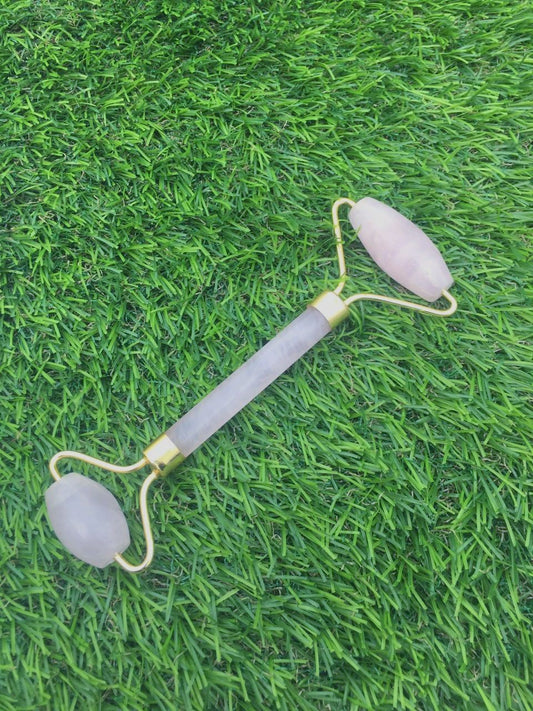 Double-sided Rose Quartz Face Roller image 0