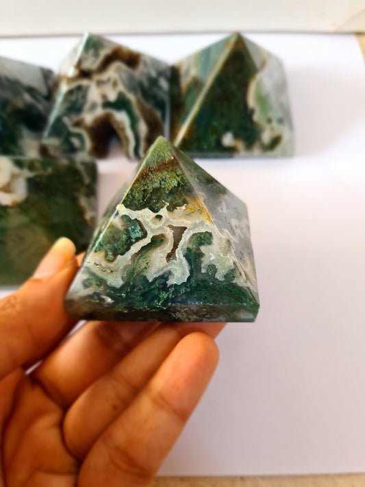 Moss Agate Pyramids image 0