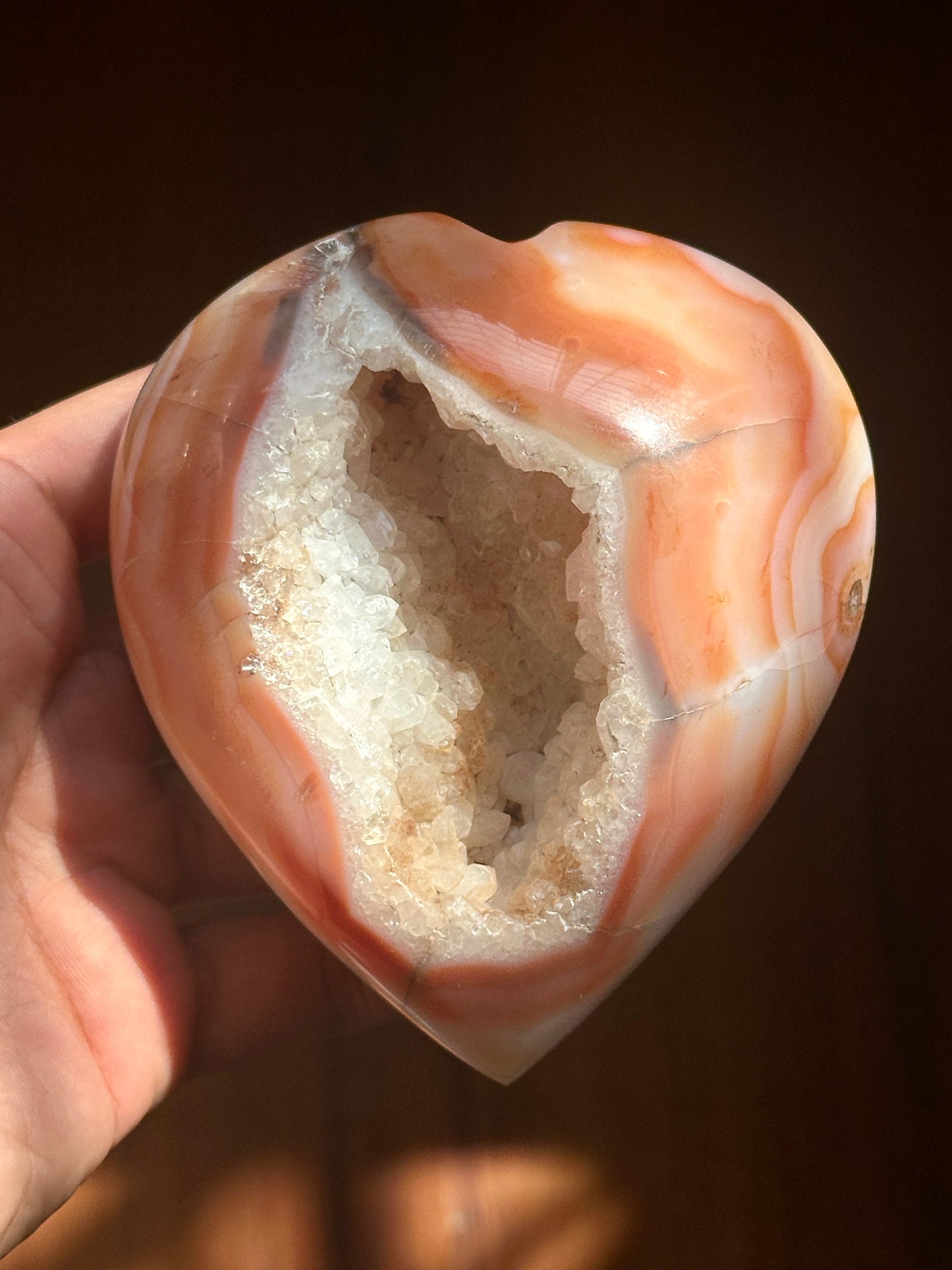 Druzy Carnelian Hearts image 10