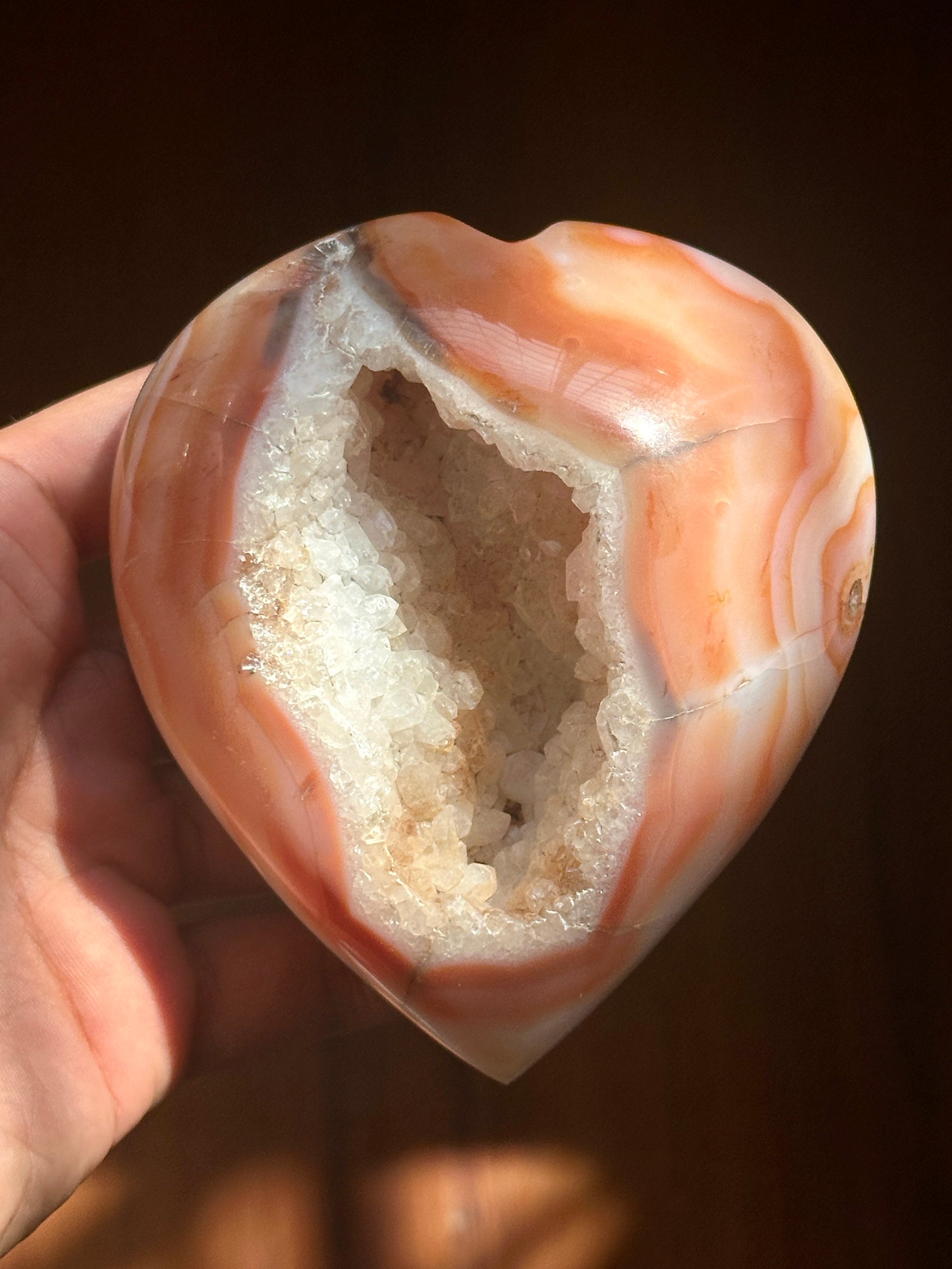 Druzy Carnelian Hearts image 10
