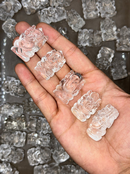 Clear Quartz Ganesha - 1 inch image 7