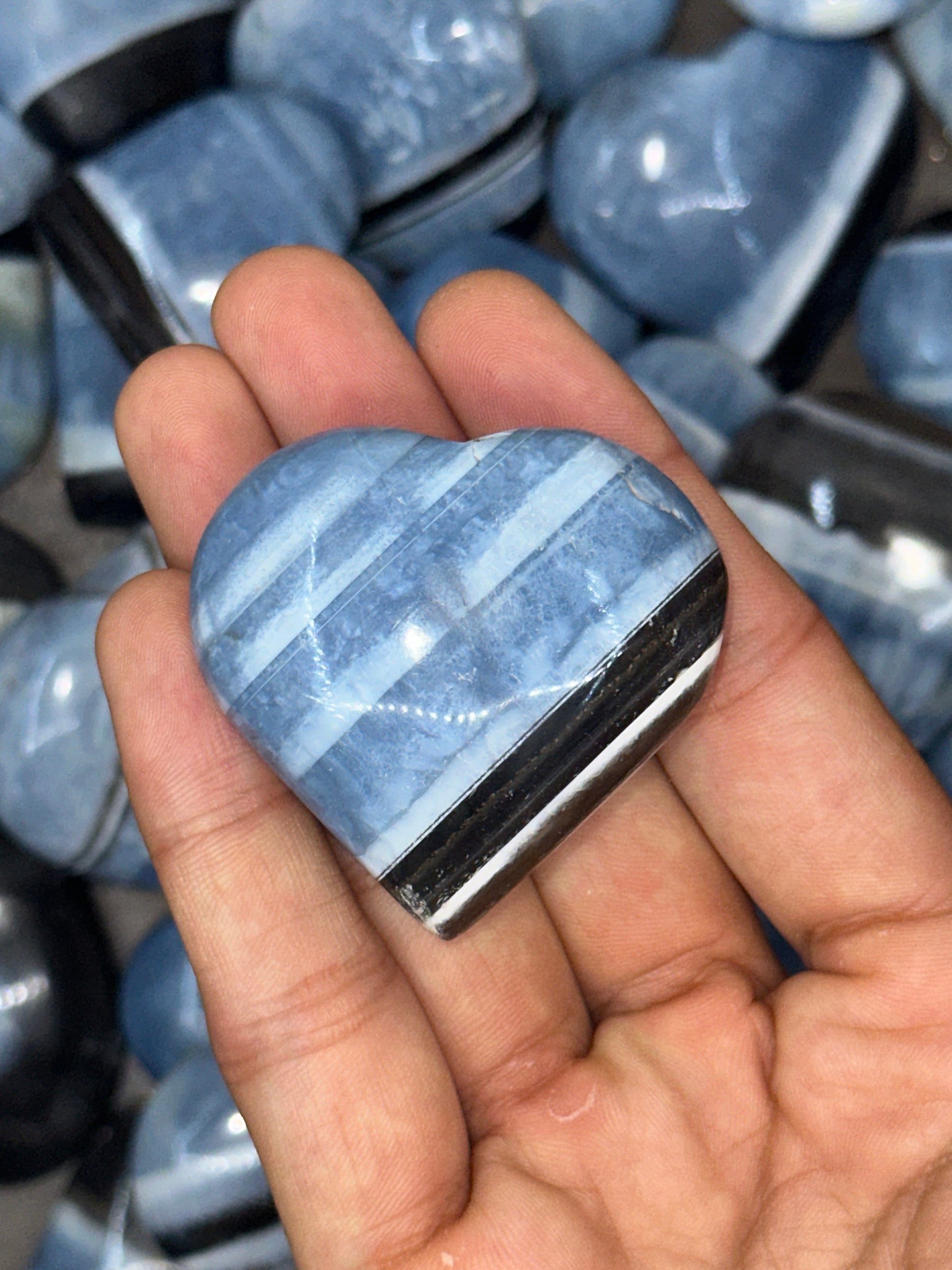 Blue Opal Heart image 3