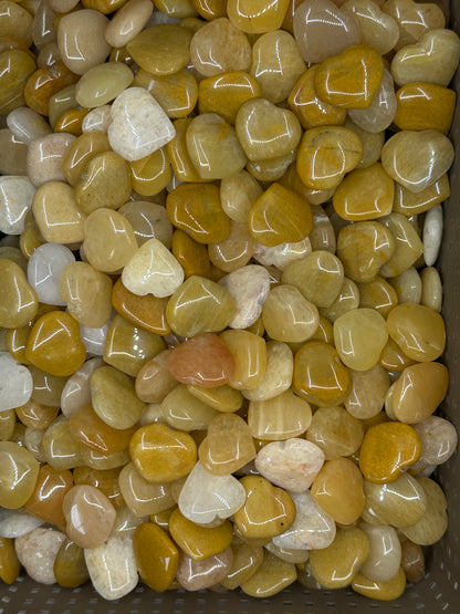 Mini Yellow Aventurine Hearts image 1