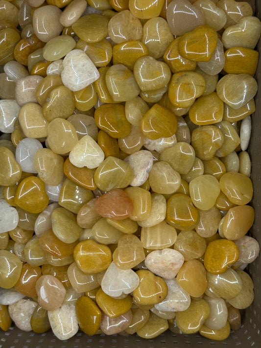 Mini Yellow Aventurine Hearts image 1