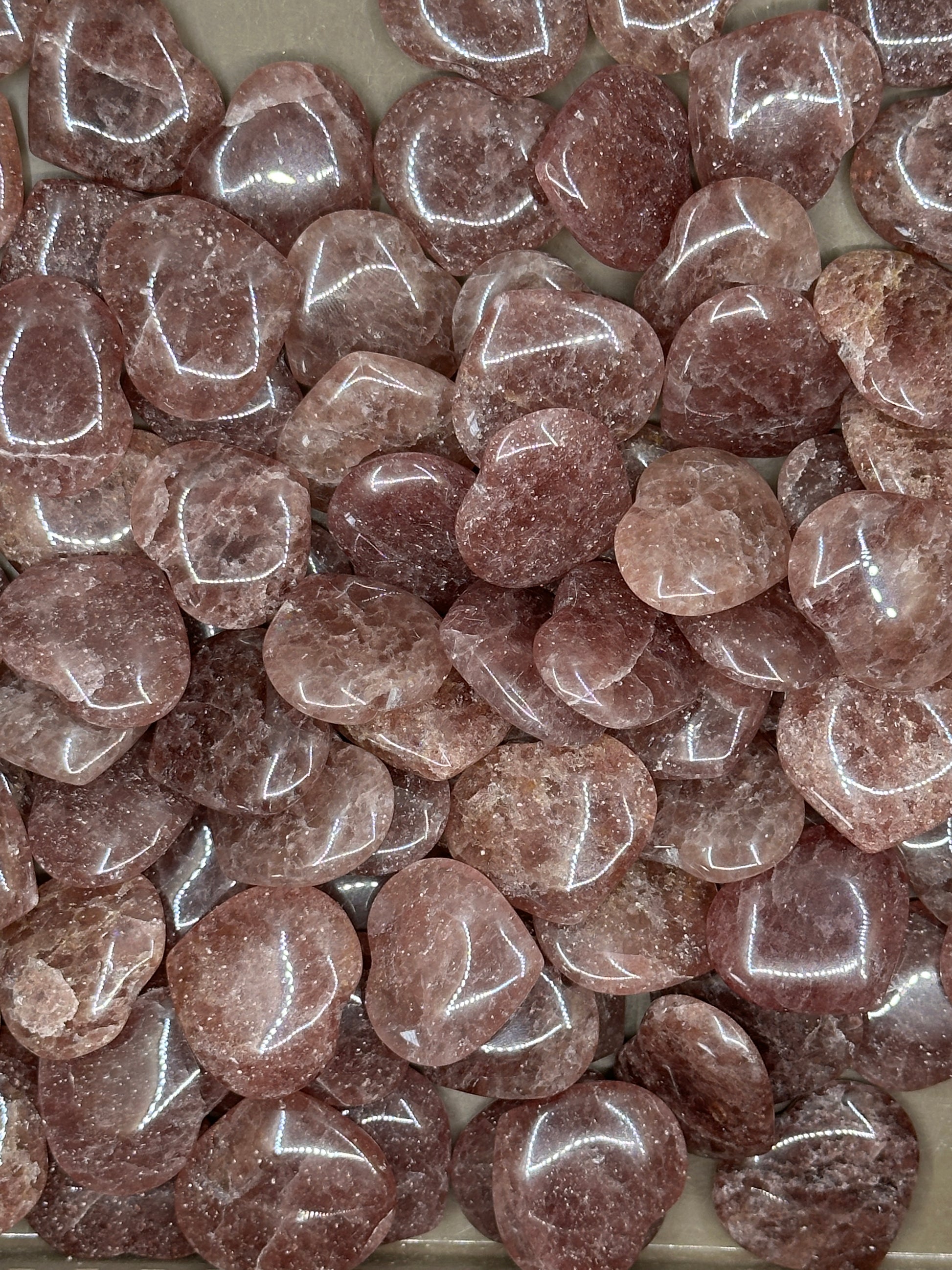 Mini Strawberry Quartz Hearts image 7