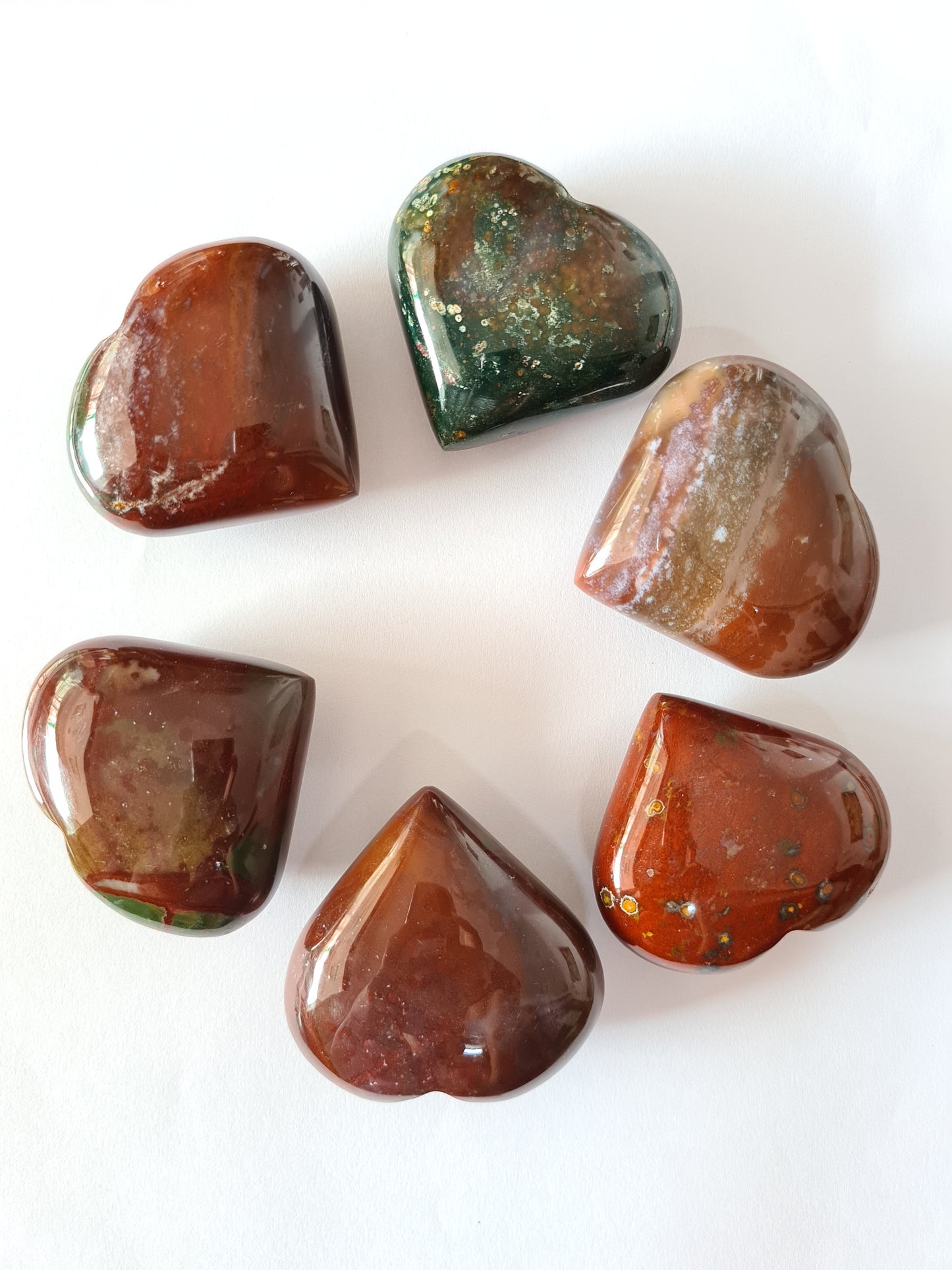 Fancy Blood Jasper Hearts (Big Sized 50-55 mm) image 1