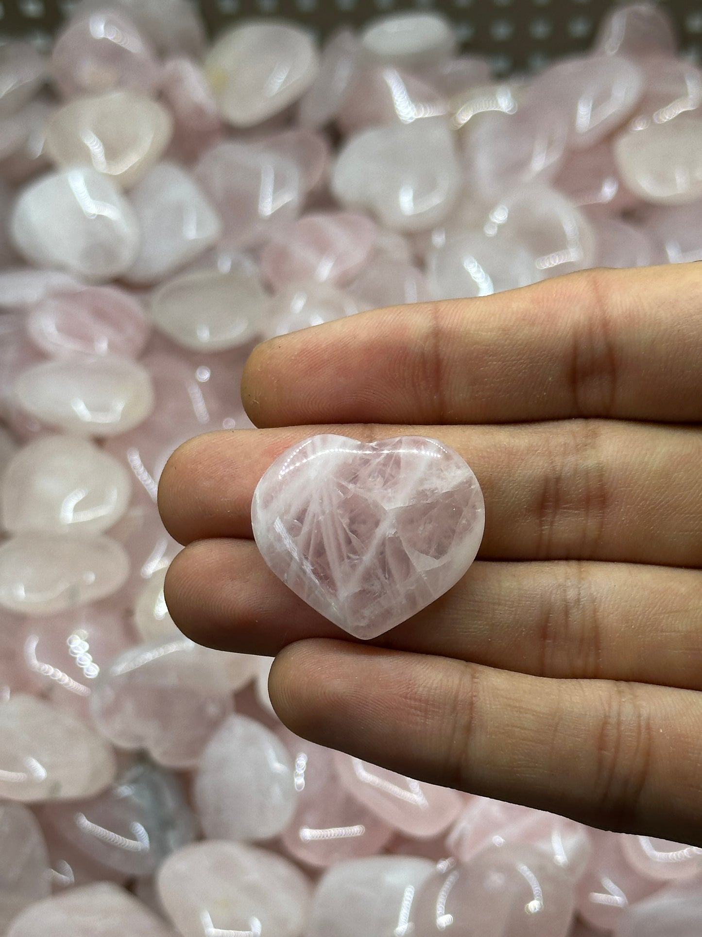 Mini Rose Quartz Hearts image 7