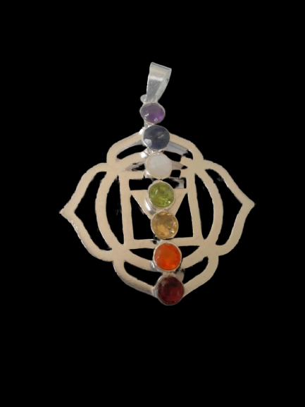 Seven Chakra Pendants in 925 Silver image 1