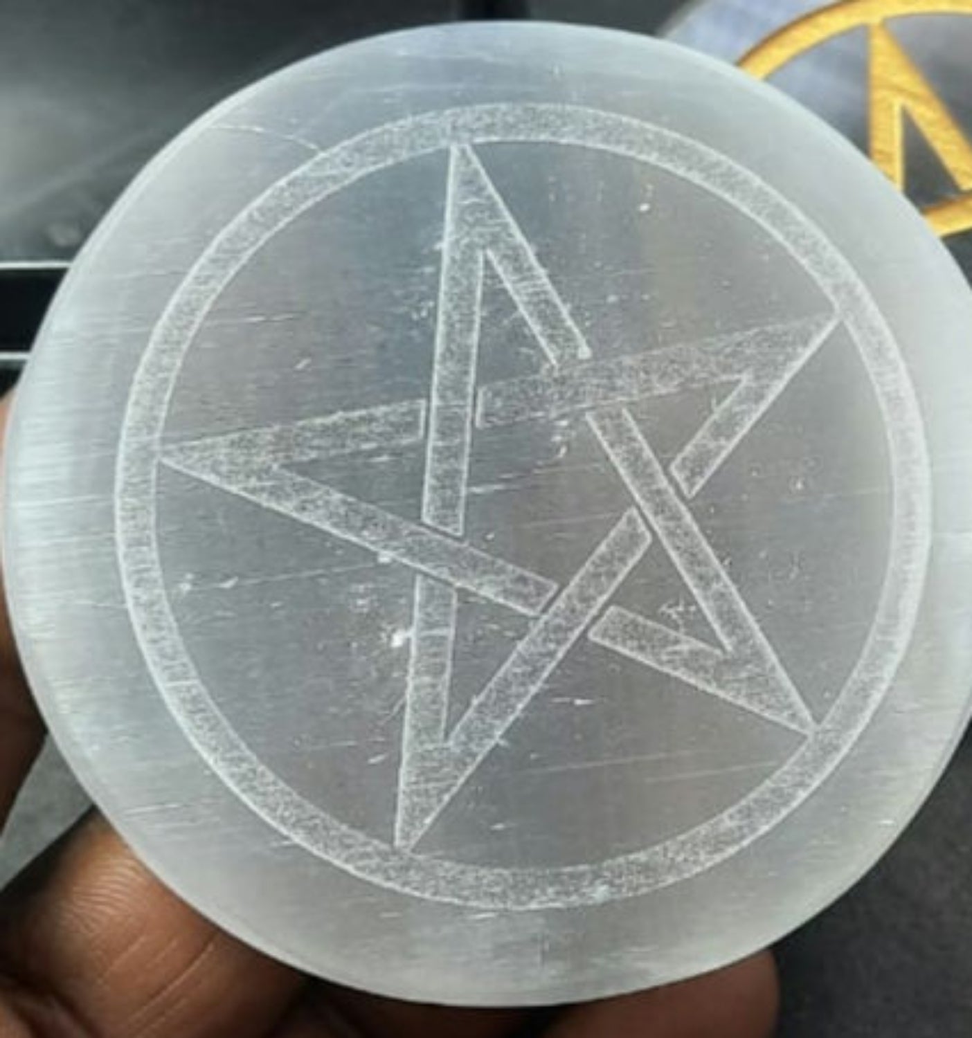 Selenite Plates w engraved Reiki Symbols  image 7